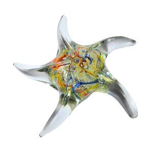 Dynasty Gallery Starfish Sea Star Multicolor Art Crystal Glowing Paperweight